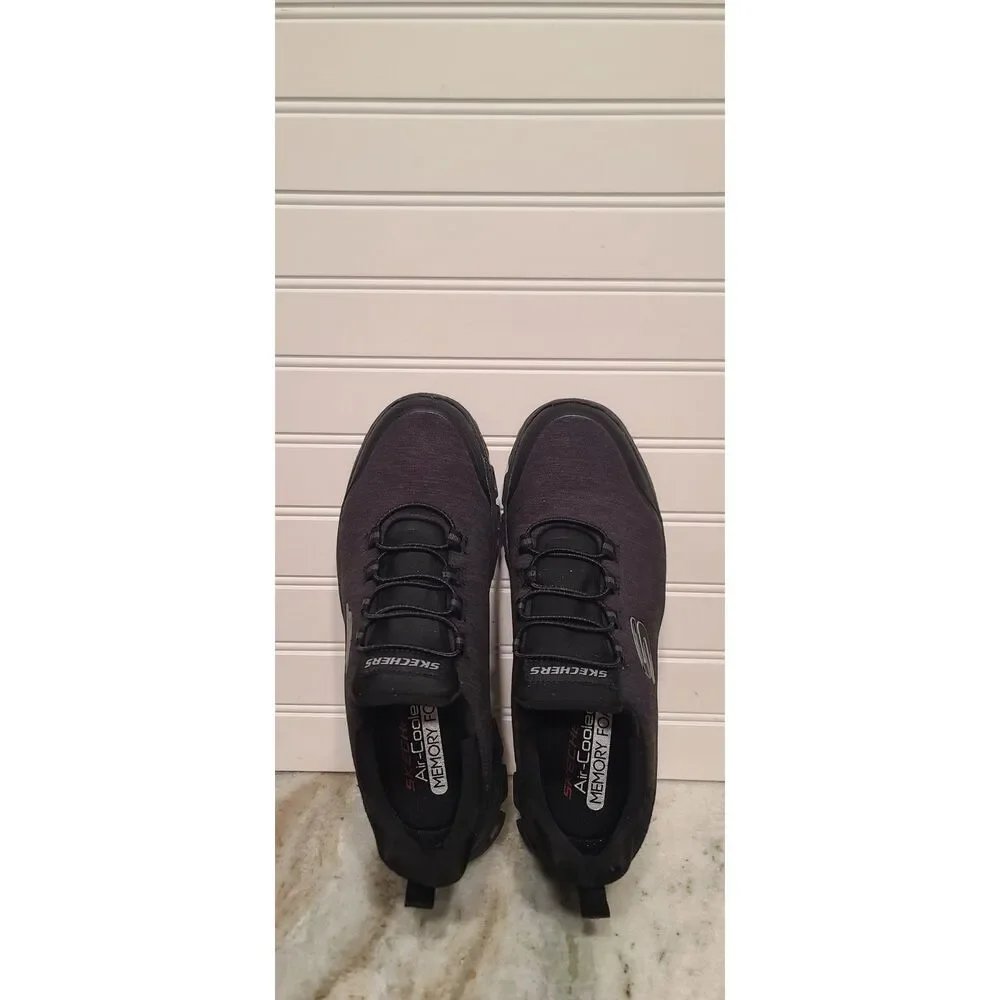Skechers Slip On Glide-Step Air-Cool Memory Foam Black Shoes Size 8.5 SN 233013